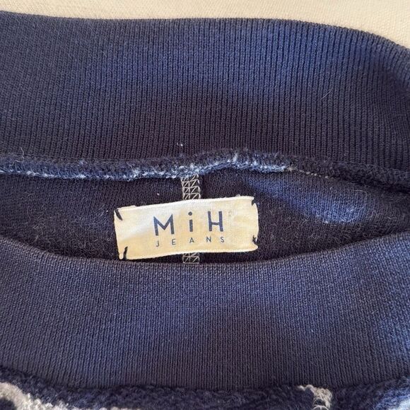 M.i.H Striped Wool Cotton Blend Semi Cropped Sweater Top - Picture 11 of 13